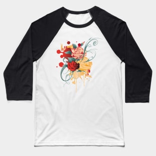 Roses patch graffiti Baseball T-Shirt